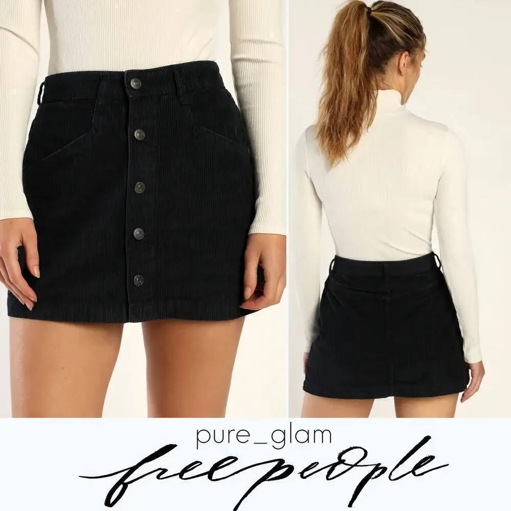 Free People corduroy mini skirt  in cotton